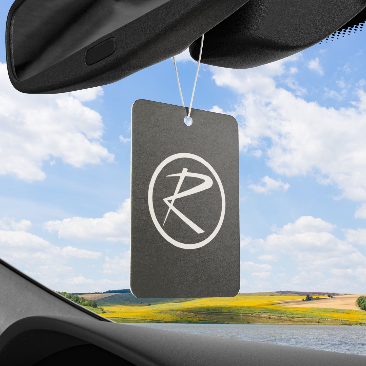 Rambler White Logo Black Air Freshener