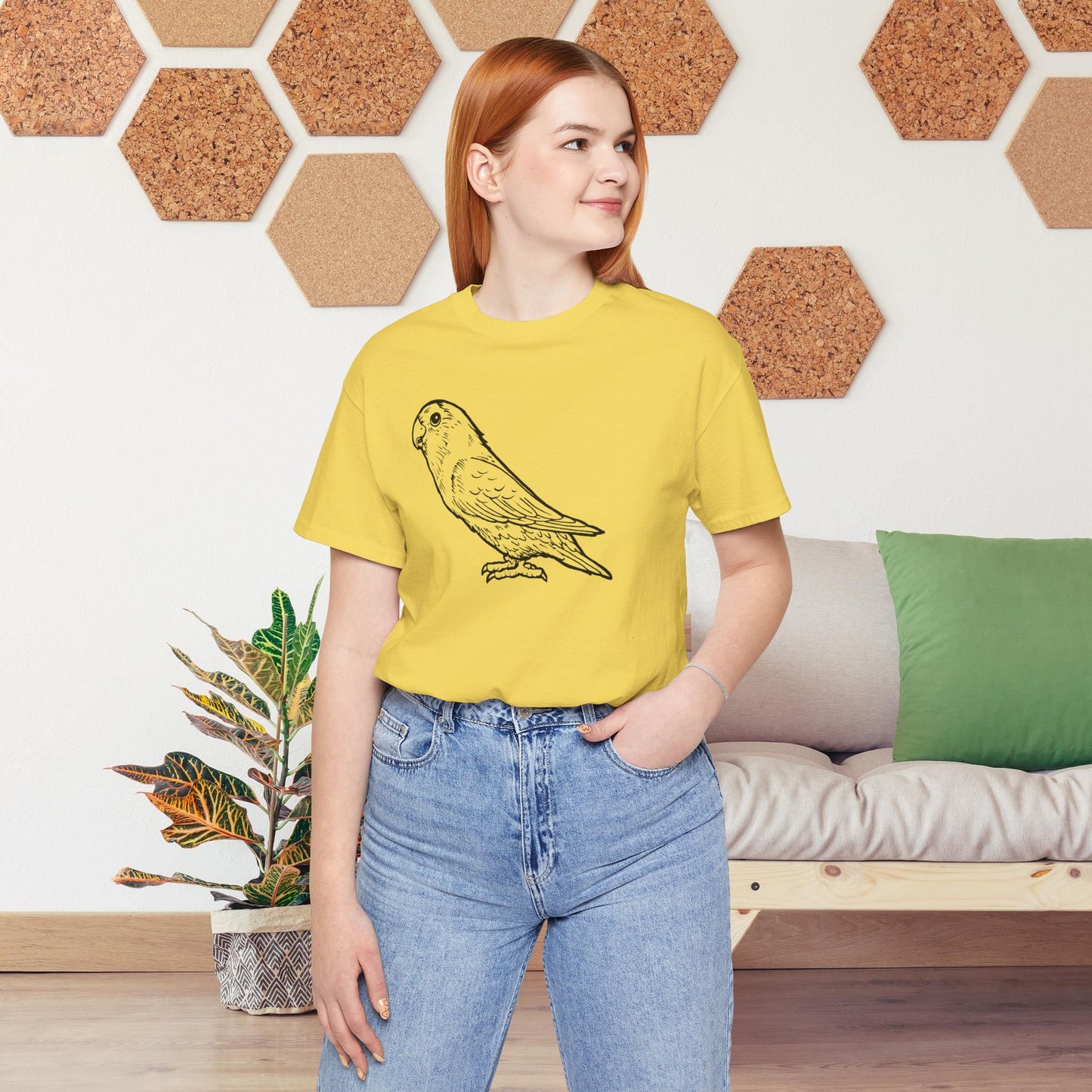 Holly Girl Lovebird, Line Art Tee