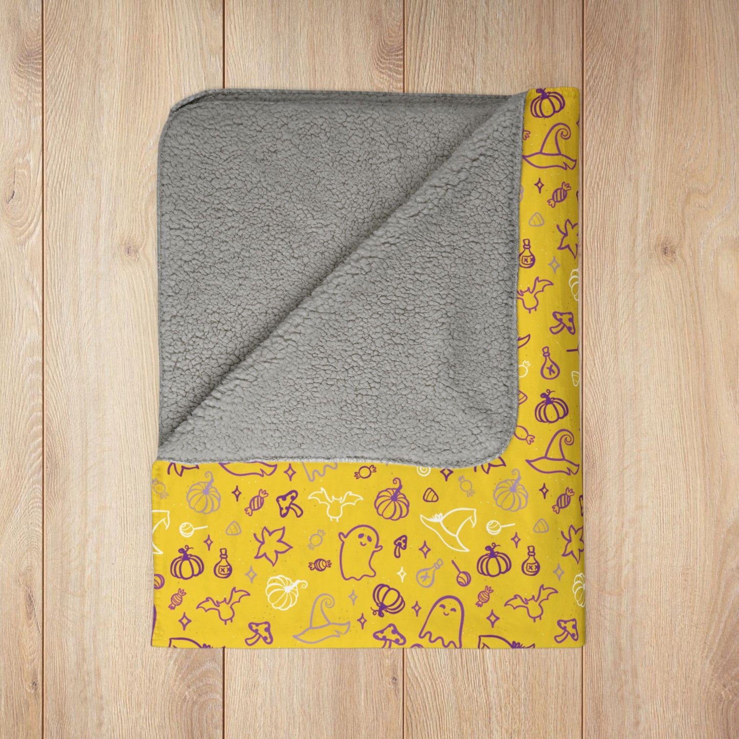 Intersex Pride Halloween Yellow Fleece Sherpa Blanket