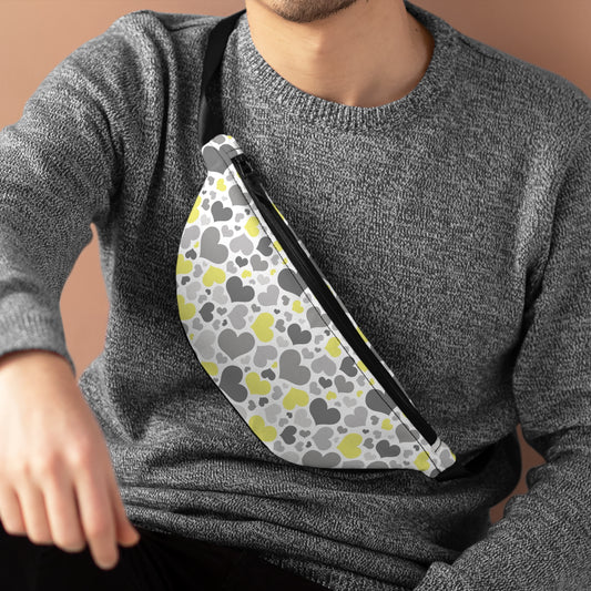 Demigender Pride Hearts Fanny Pack