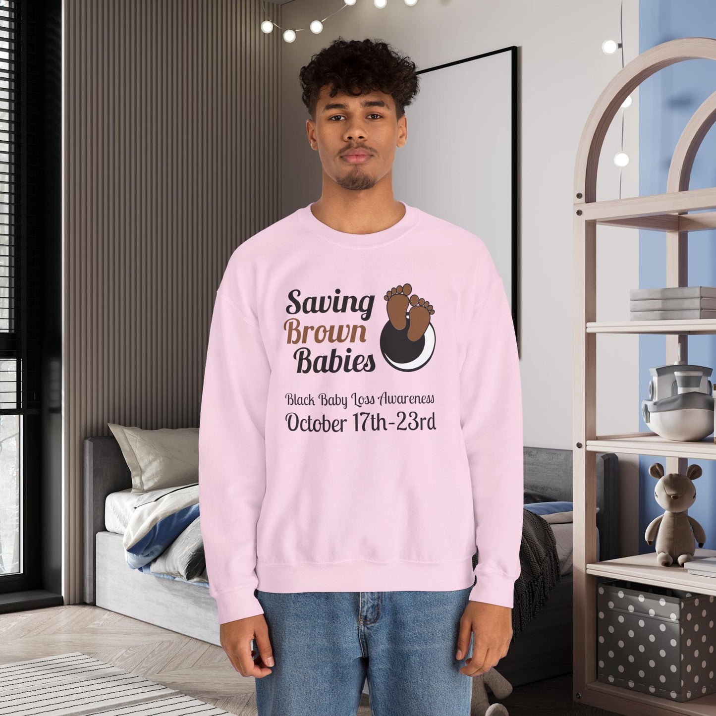 Quietly United in Loss Together Non-Profit / Saving Brown Babies Charity Crew Neck Sweatshirt, Grossesse et sensibilisation à la perte du nourrisson