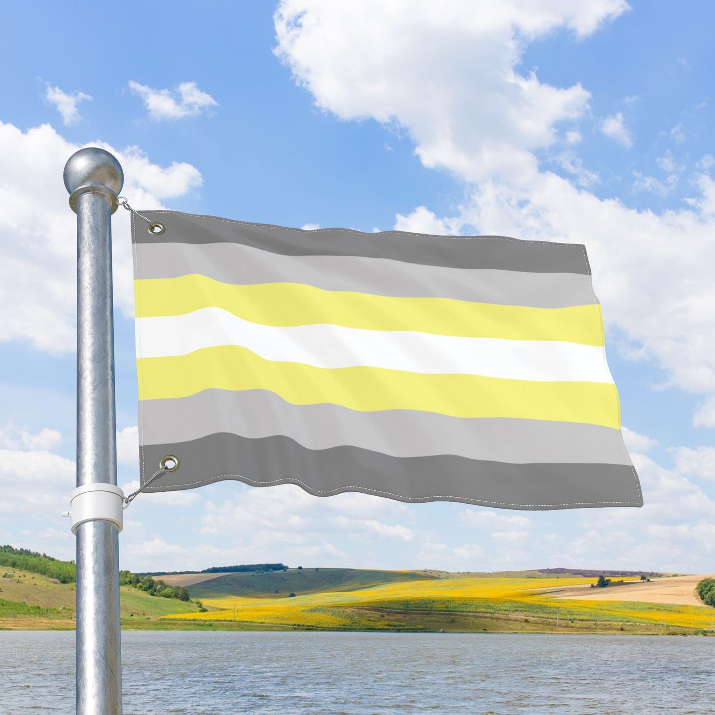 Demigender Pride Flag with Grommets