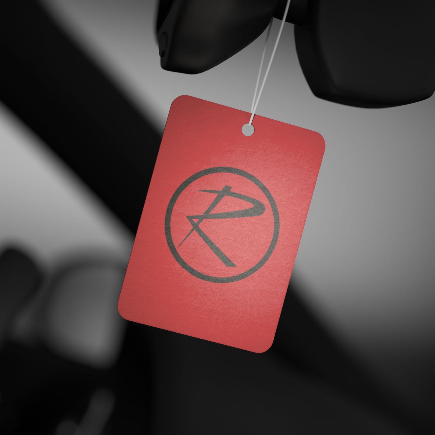 Rambler Black Logo Red Air Freshener