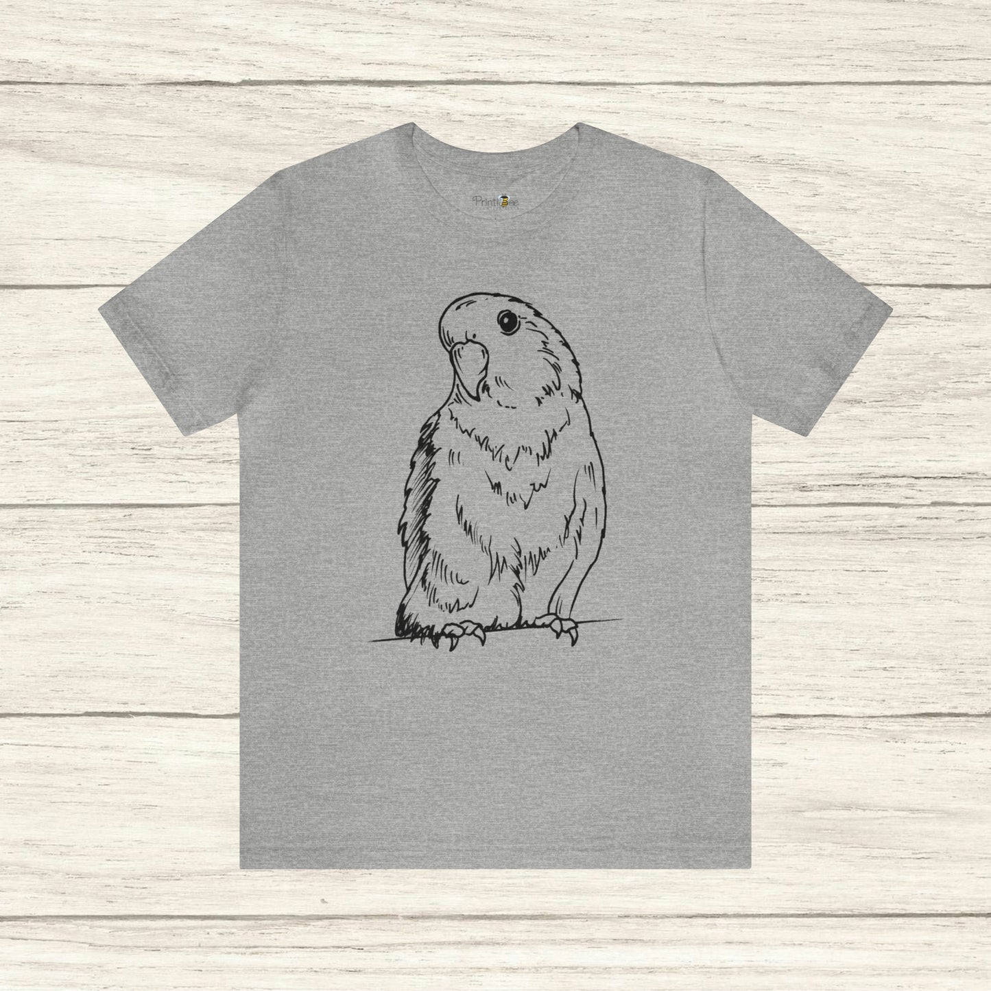 Floofball Lovebird, Line Art Tee