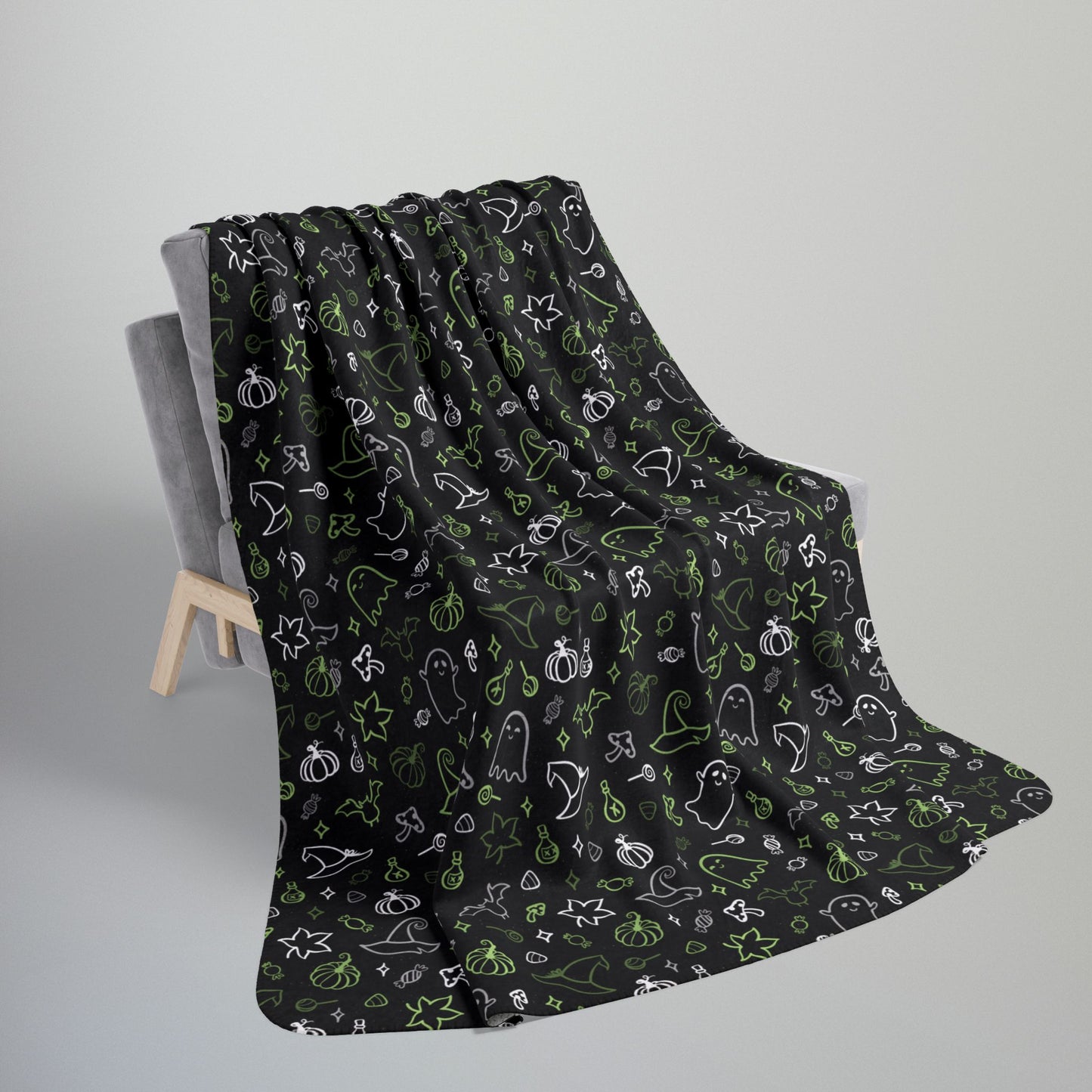 Agender Pride Halloween Fleece Sherpa Blanket
