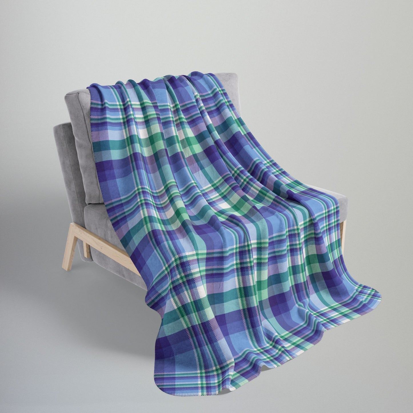 Gay Men Pride Plaid Fleece Sherpa Blanket