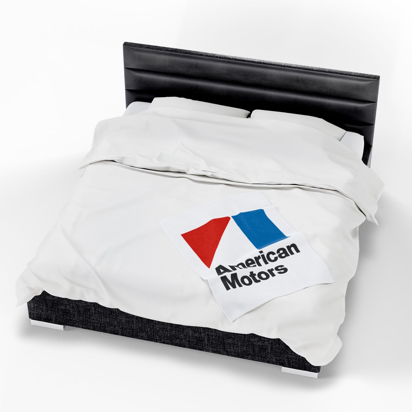 Velveteen Plush AMC Logo White Blanket