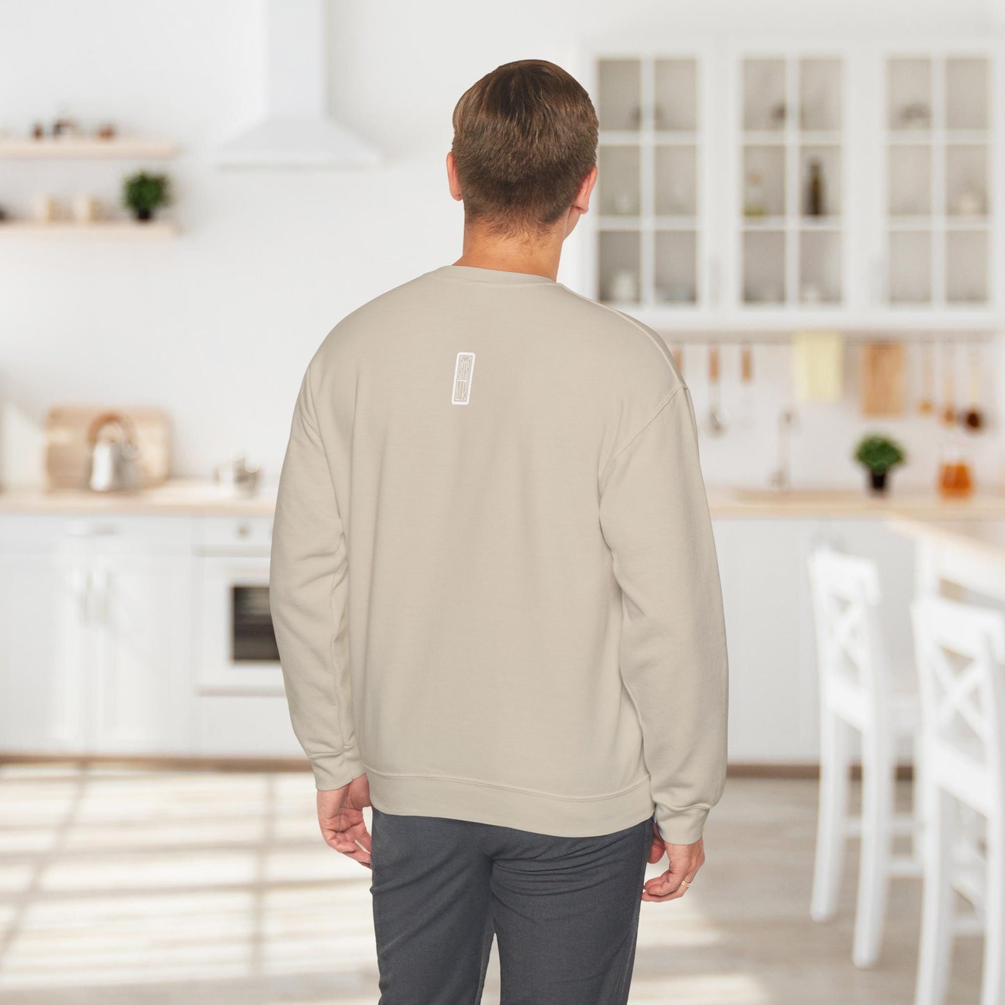 Ghetto Blaster, sudadera con cuello redondo y arte lineal