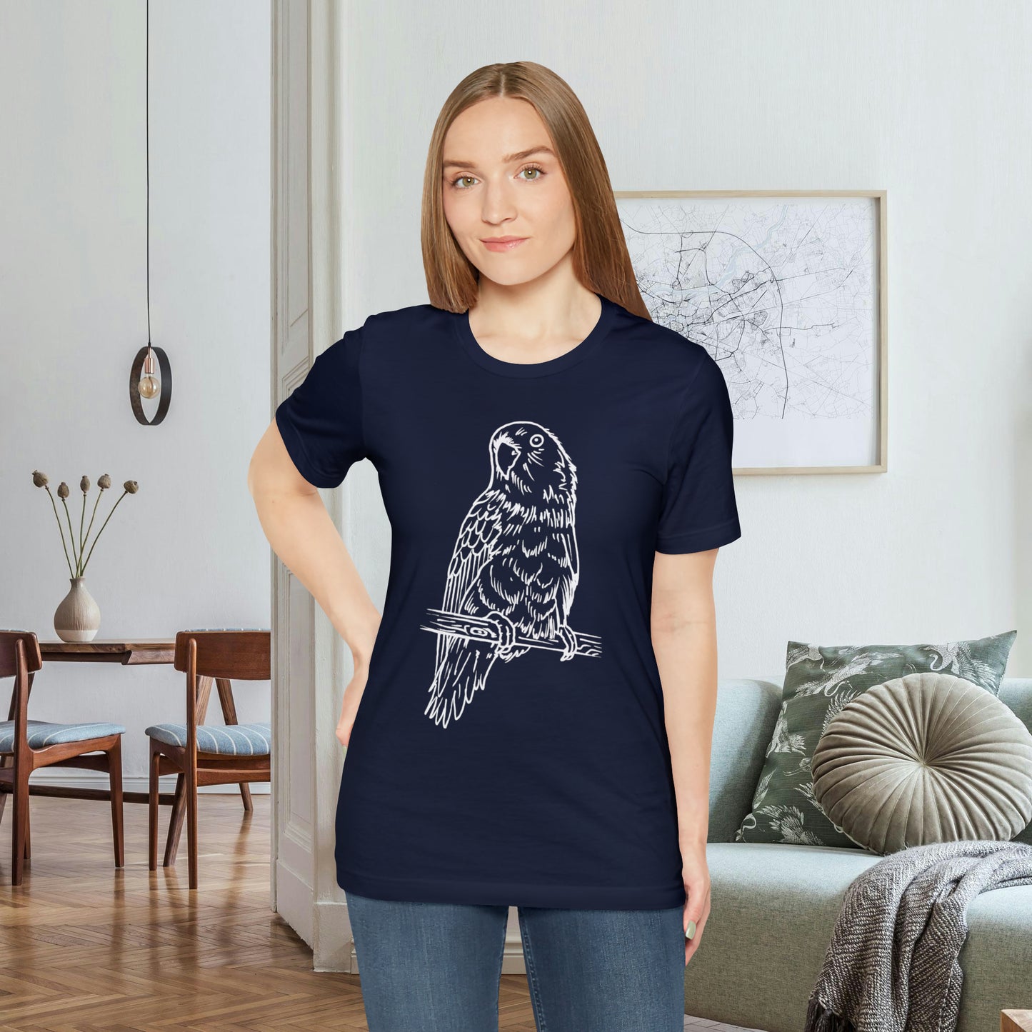 Lovebird Cutie Pie, camiseta de arte lineal