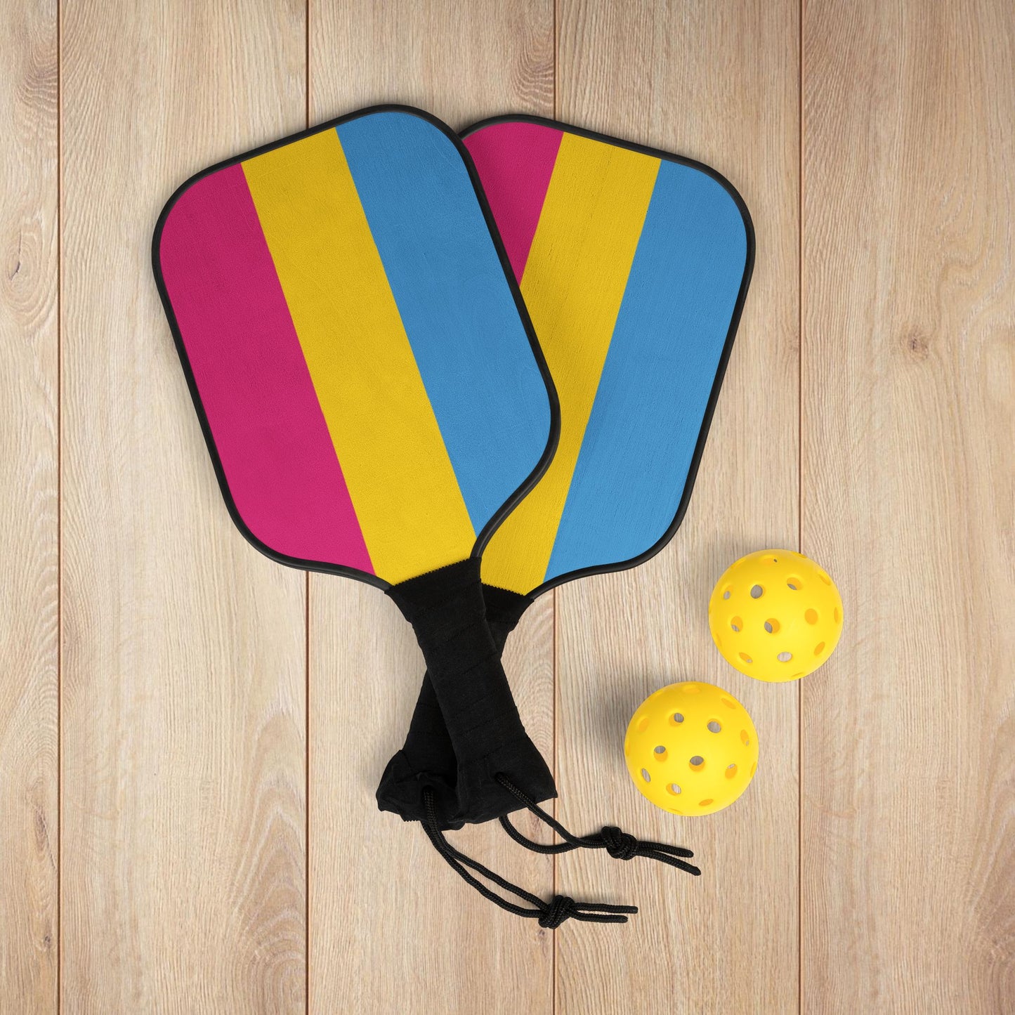 Pansexual Pride Flag Pickleball Kit