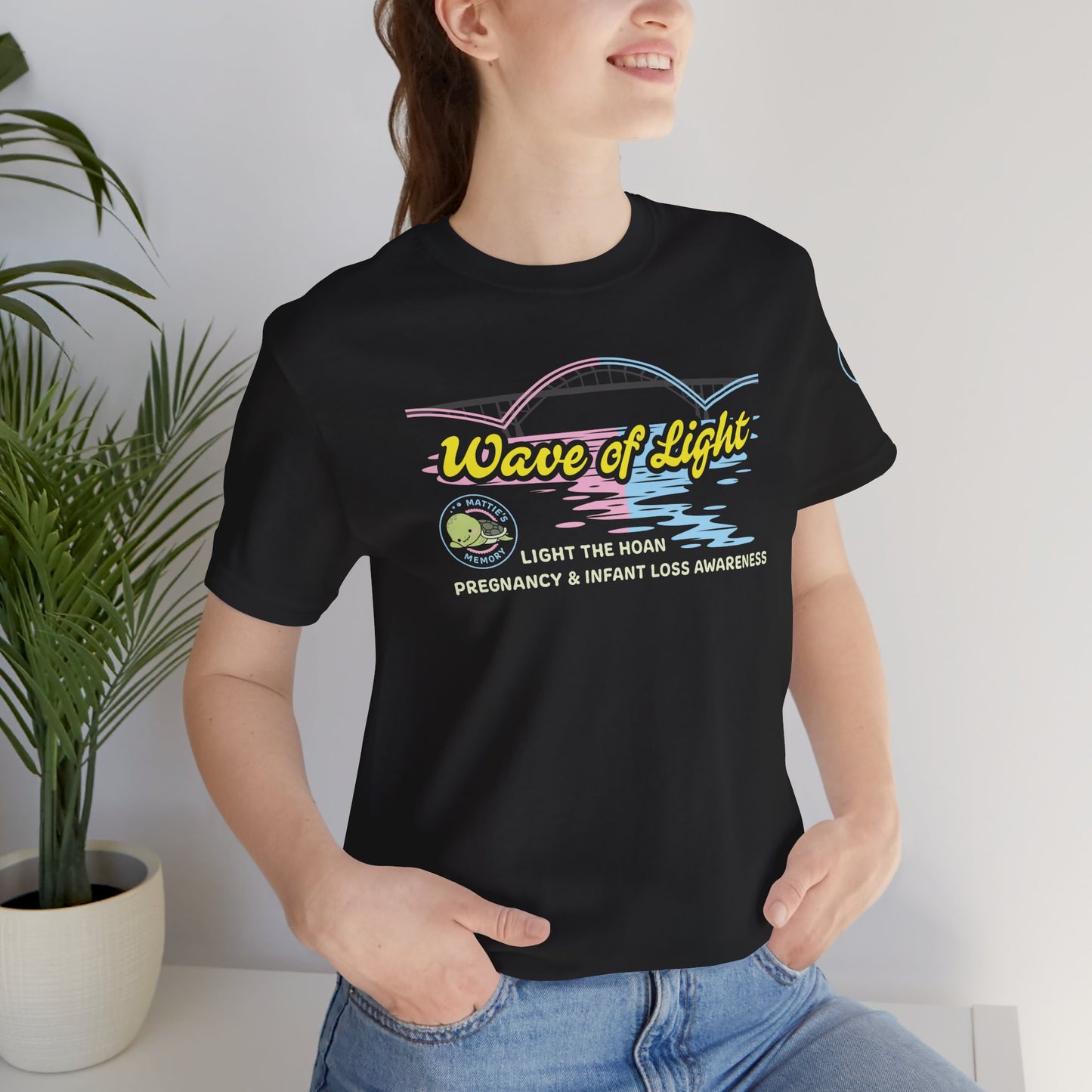 Mattie's Memory Wave of Light, Light the Hoan Bridge Tee, Milwaukee Wisconsin Infant & Pregnancy Loss Charity