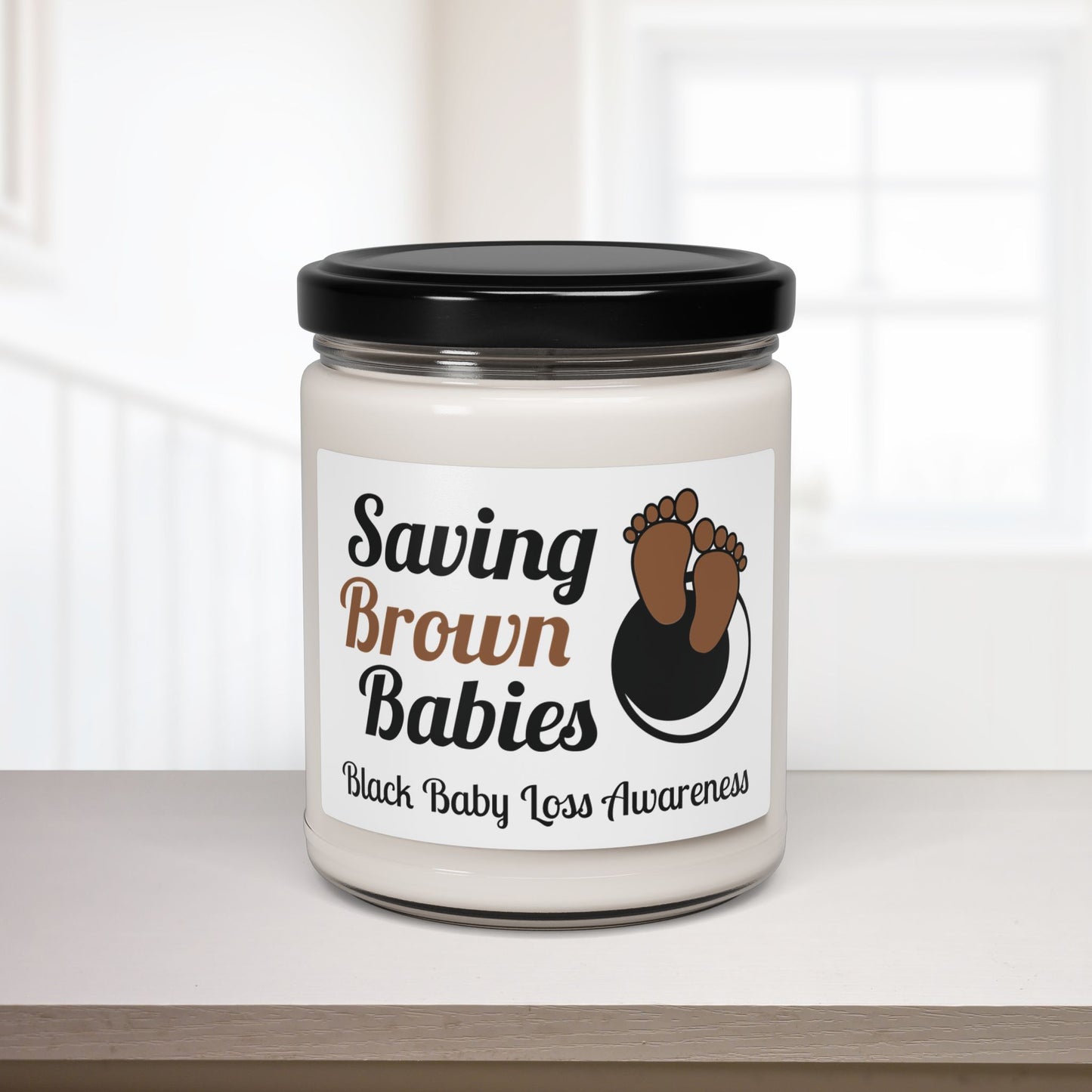 Quietly United in Loss Together and Saving Brown Babies Vela de soja de 9 oz para apoyar el embarazo y la concientización sobre la pérdida infantil