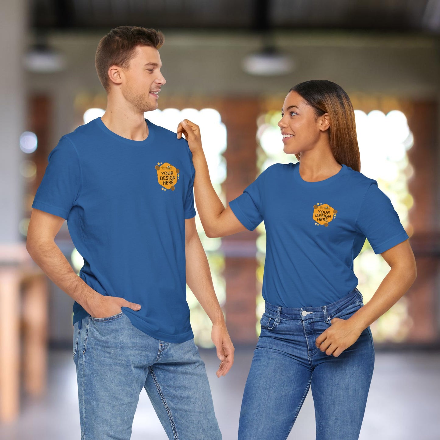 Custom Blue & Teal Tees for BELLA+CANVAS® 3001