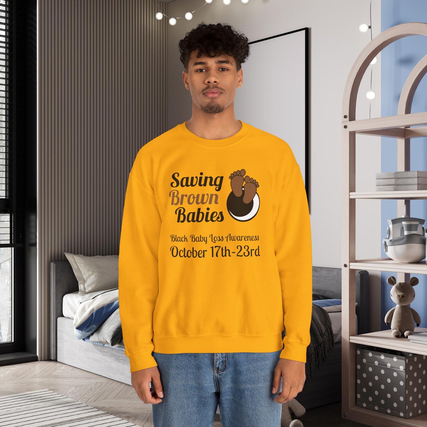 Quietly United in Loss Together Non-Profit / Saving Brown Babies Charity Crew Neck Sweatshirt, Grossesse et sensibilisation à la perte du nourrisson