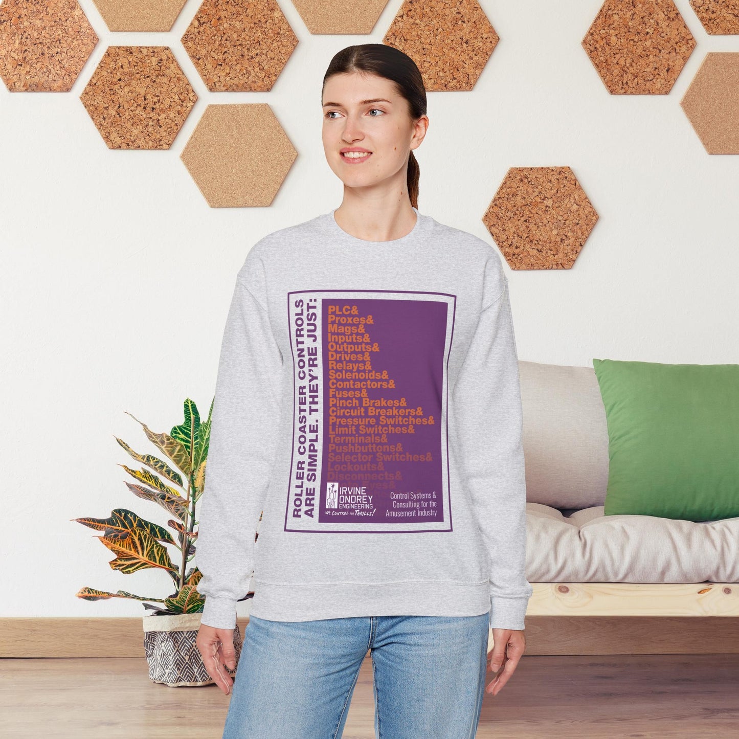 OG Controls Sweatshirt (FRONT graphic) • Irvine Ondrey Engineering