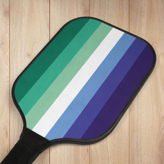 Gay Men Trans-Inclusive Pride 7-Stripe Flag Pickleball Kit