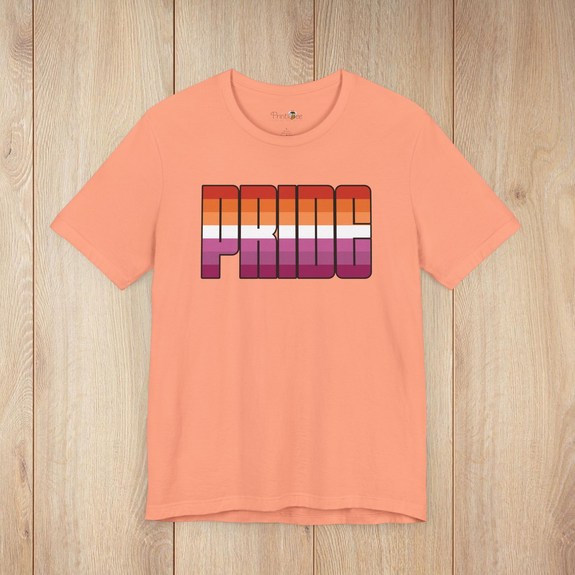 Lesbian Pride 7-Stripe Sunset Tee