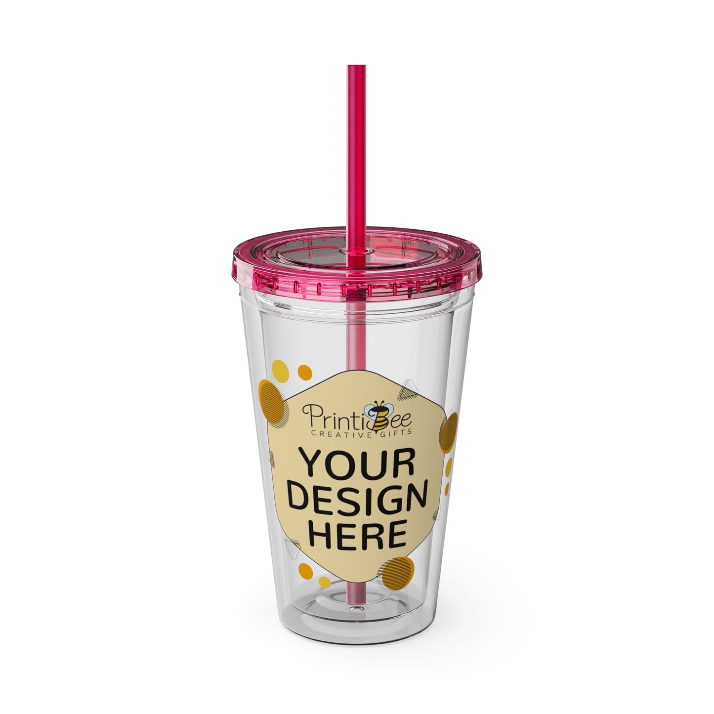 Custom 16oz Tumbler with Straw