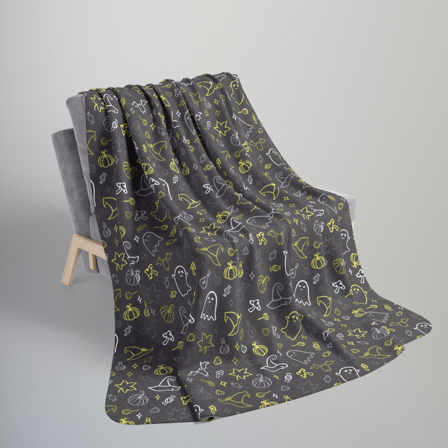 Demigender Pride Halloween Fleece Sherpa Blanket