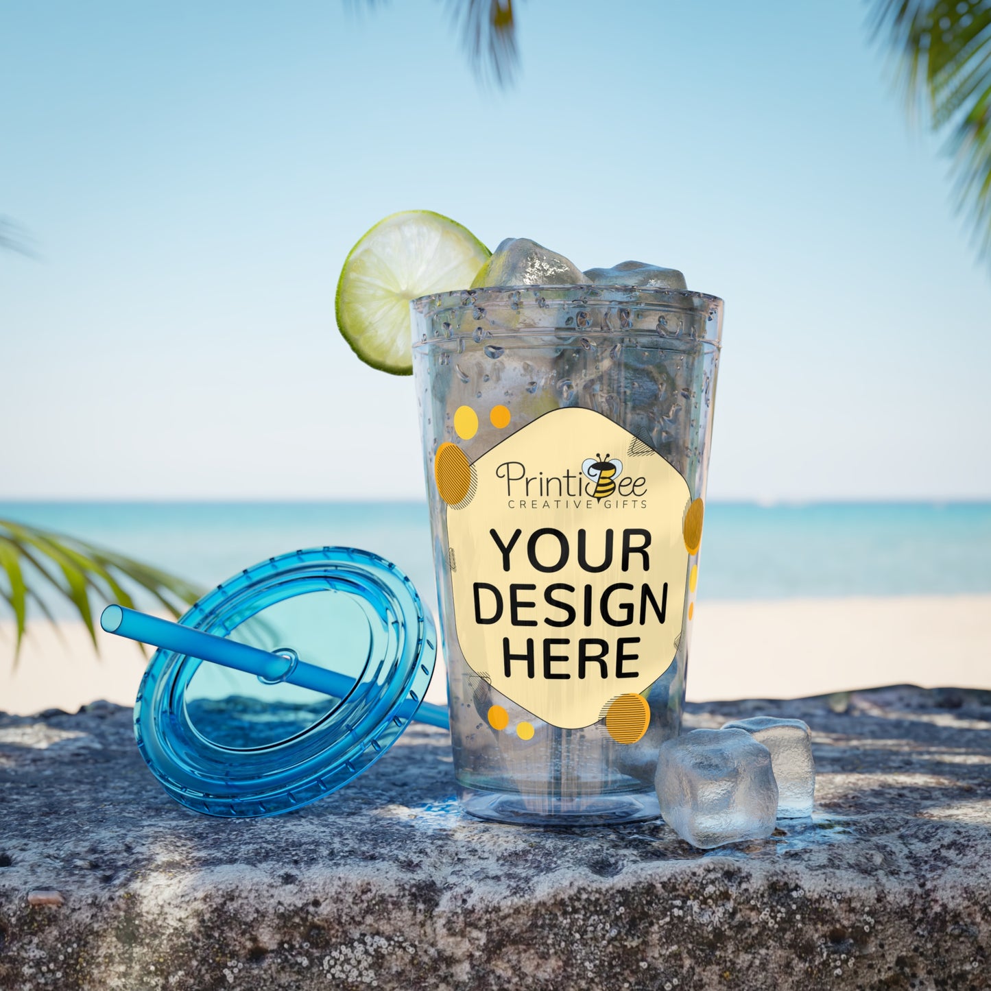 Custom 16oz Tumbler with Straw