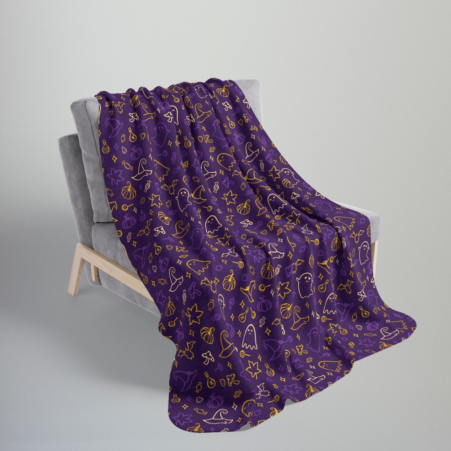 Intersex Pride Halloween Purple Fleece Sherpa Blanket