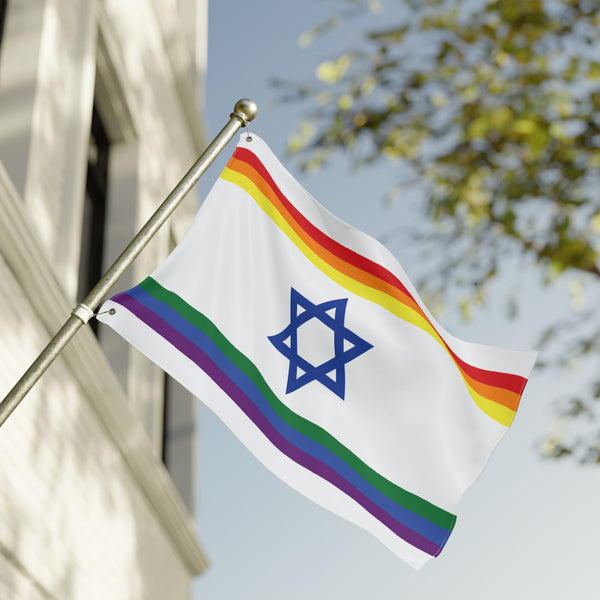 24'' × 36'' Israel Rainbow Pride Flag with Grommets