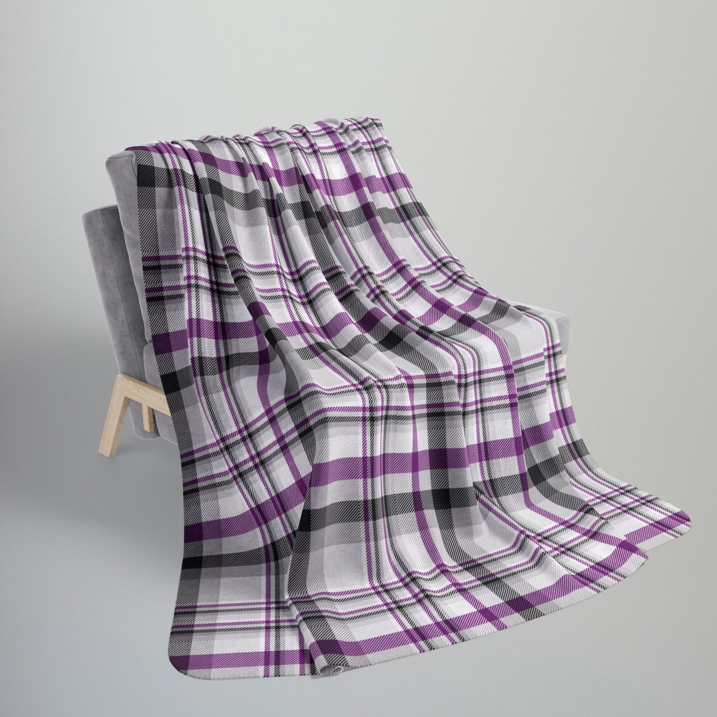 Asexual Pride Plaid Fleece Sherpa Blanket