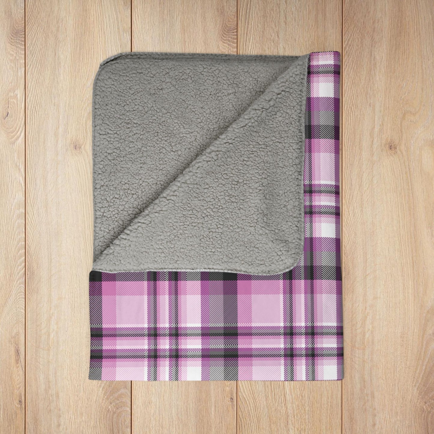 Straight Queer Pride Plaid Fleece Sherpa Blanket
