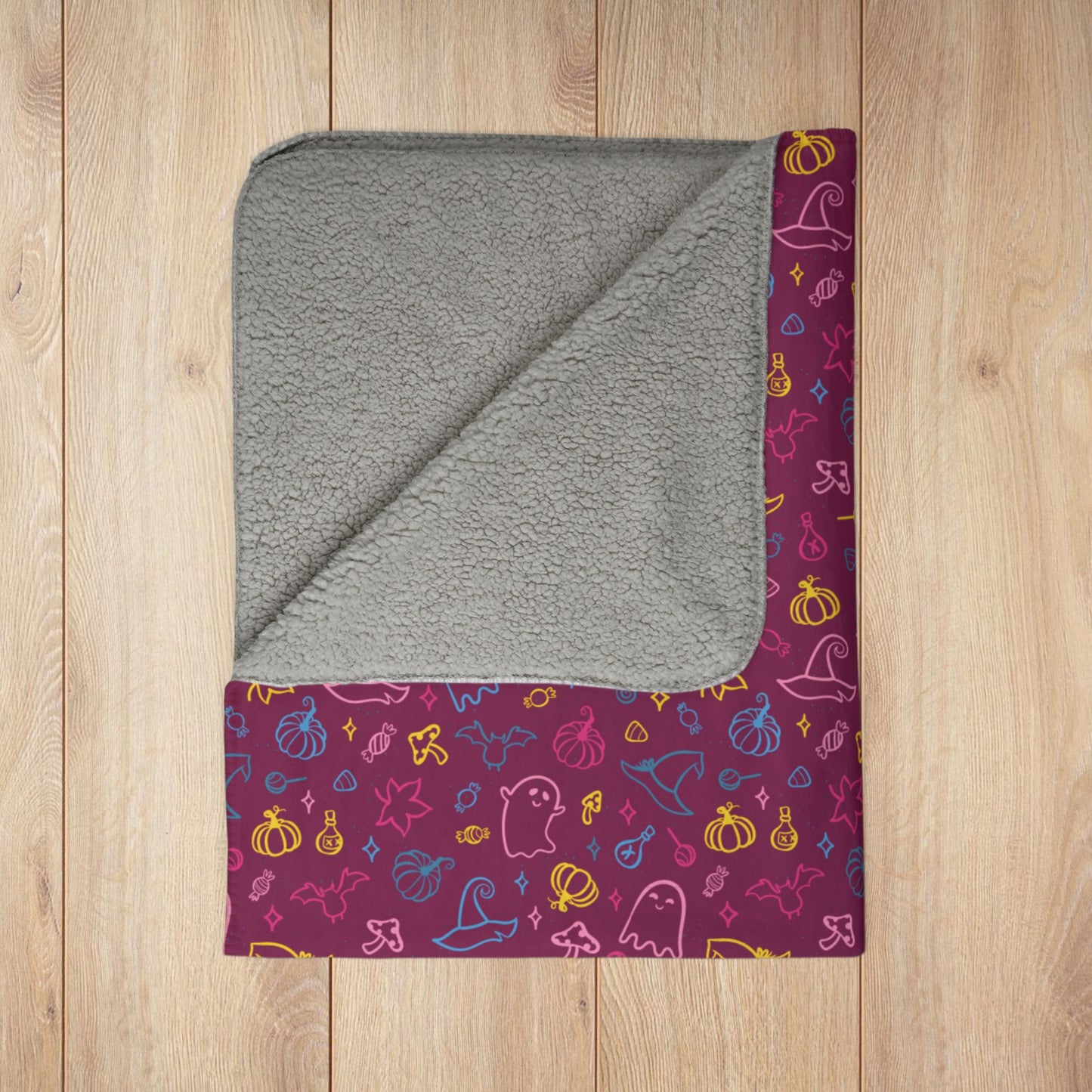 Pansexual Pride Halloween Fleece Sherpa Blanket