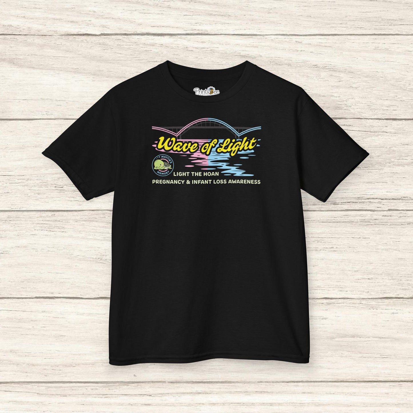 Mattie's Memory Kid's Wave of Light, Light the Hoan Bridge Tee, Milwaukee Wisconsin Infant & Pregnancy Loss Charity