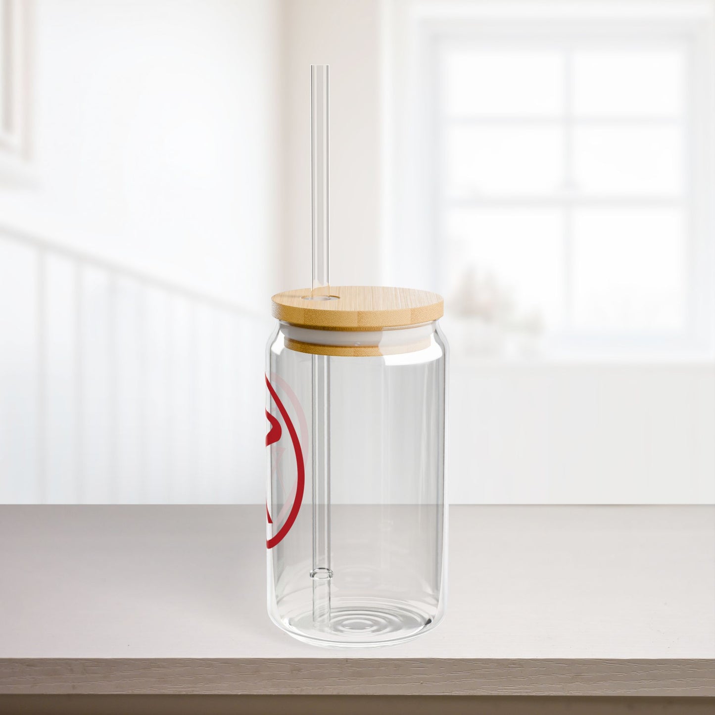 Rambler Logo 16oz Sipper Glass with Lid & Straw