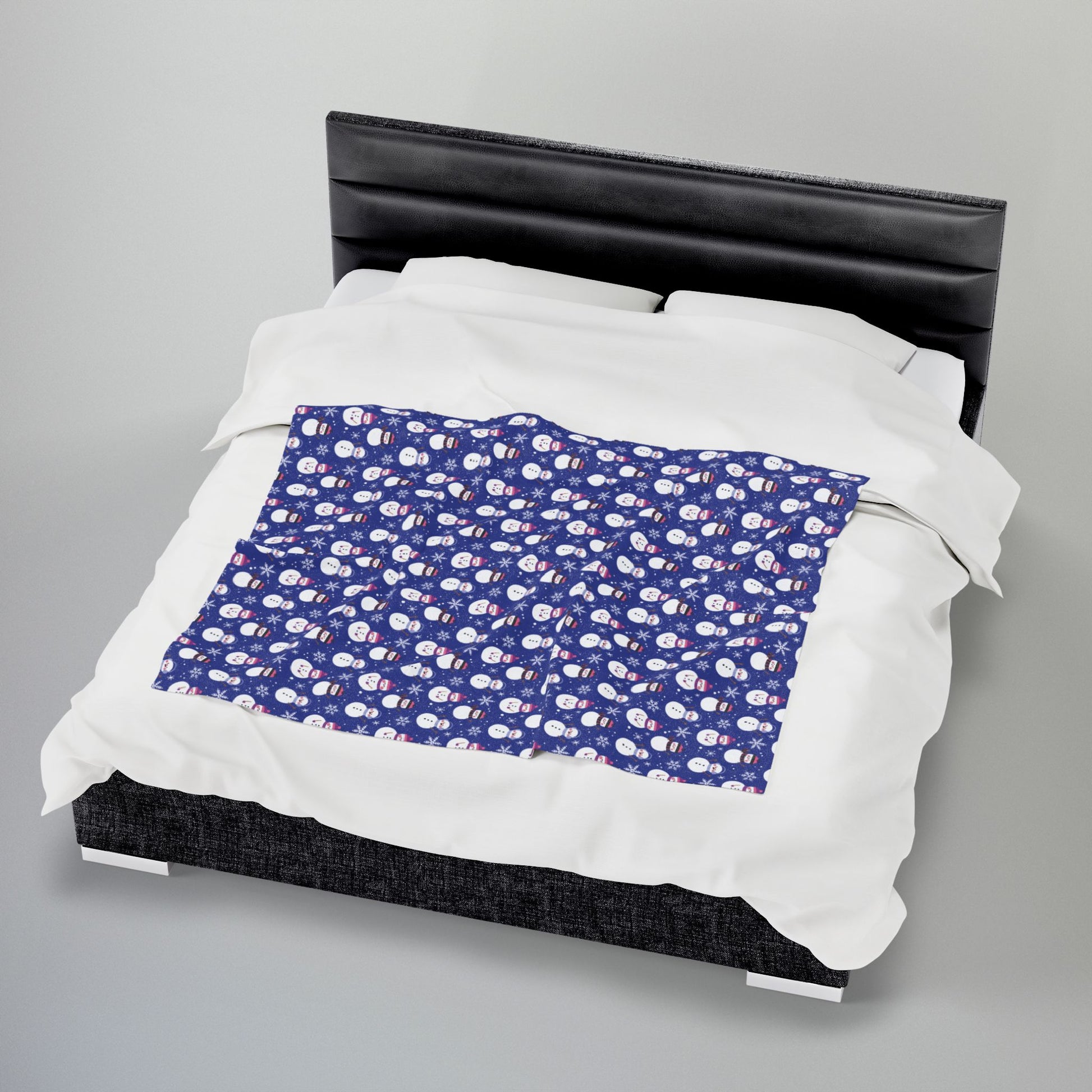Genderfluid Pride Snowmen Velveteen Plush Blanket