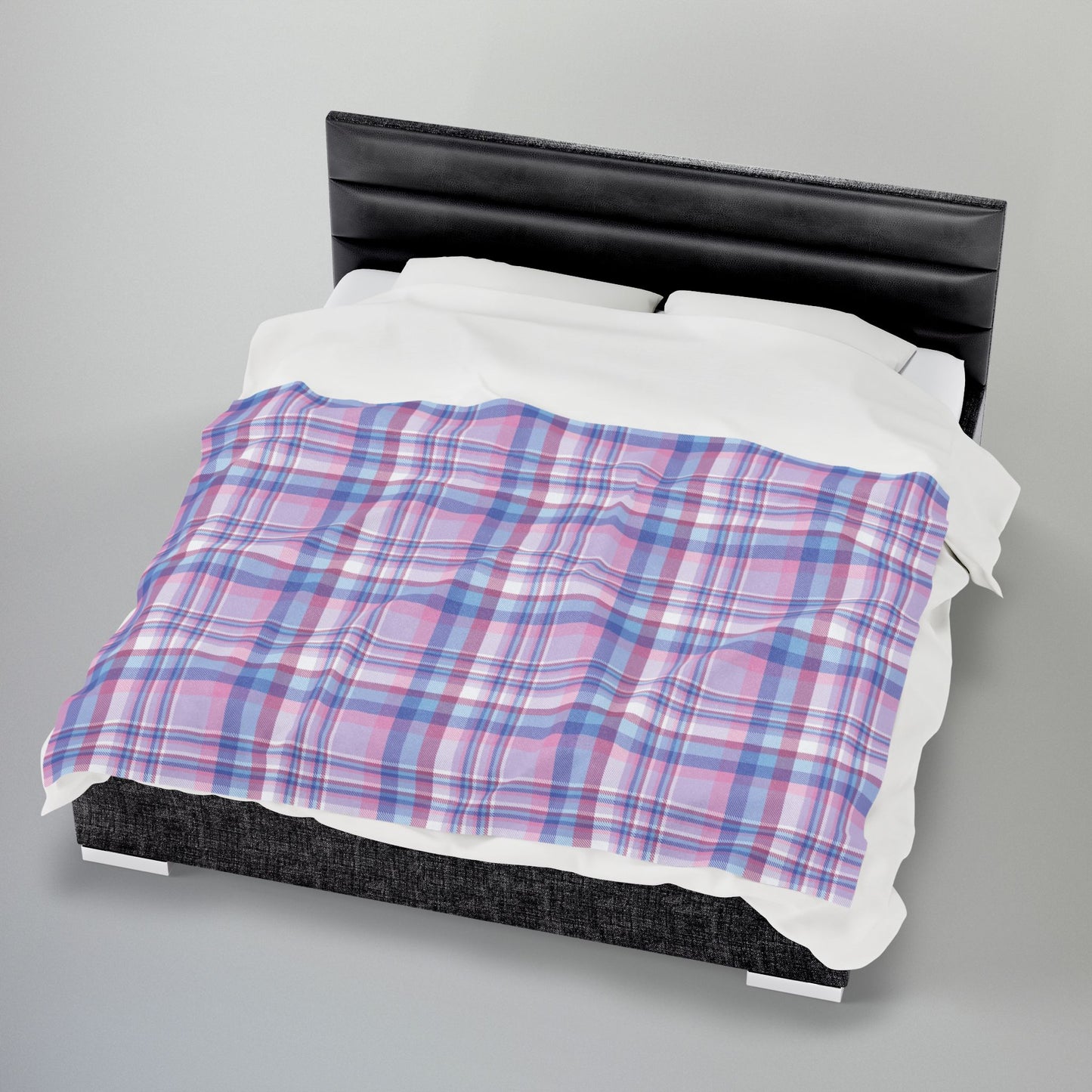 Bigender Pride Plaid Velveteen Plush Blanket
