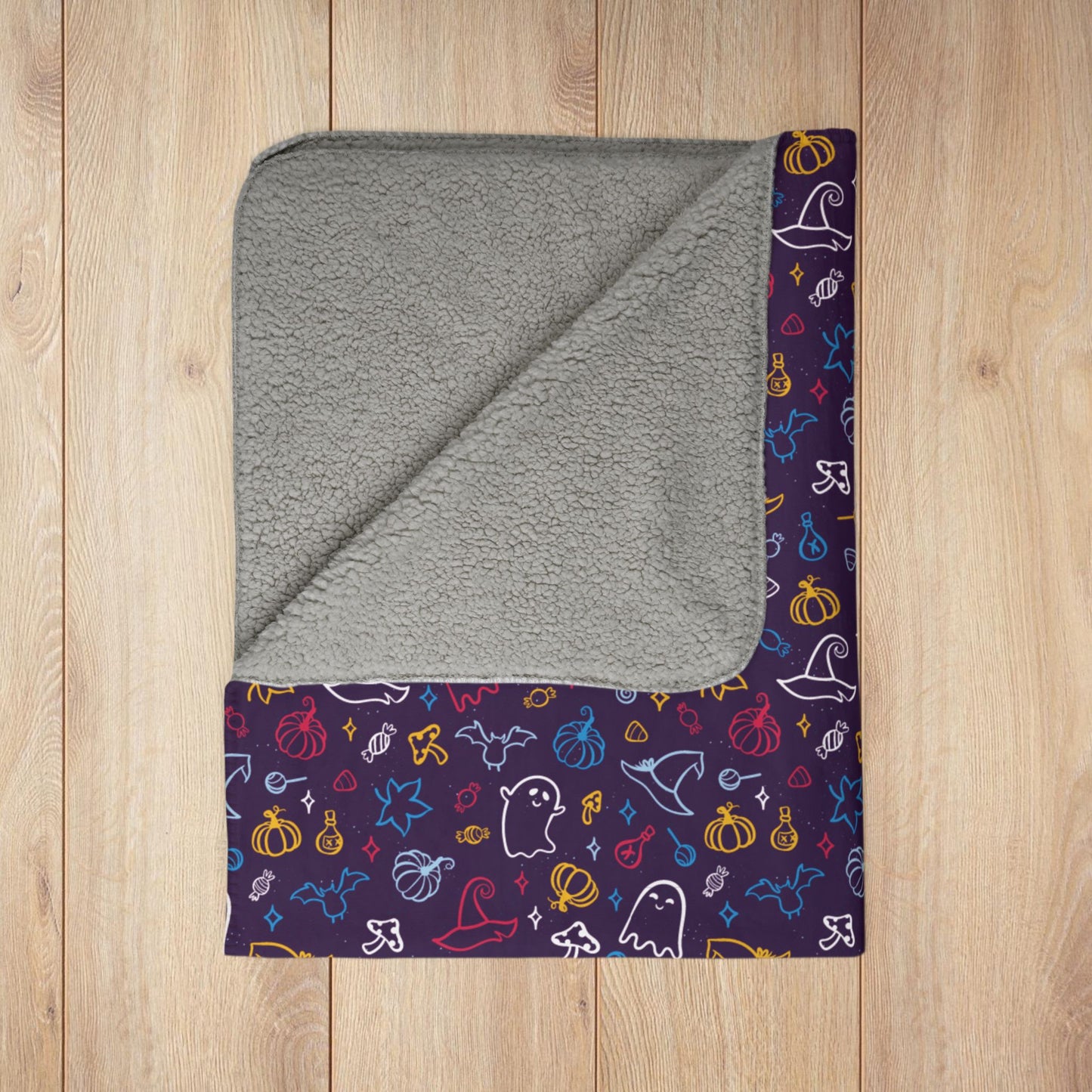 Polyamory Pride Halloween Fleece Sherpa Blanket