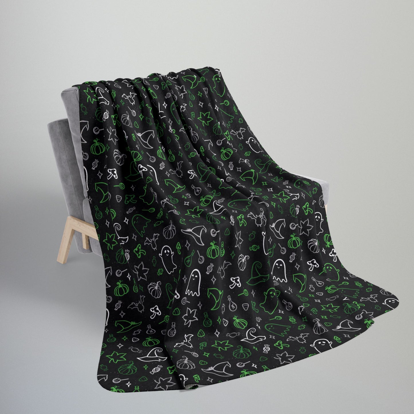 Demiromantic Pride Halloween Fleece Sherpa Blanket
