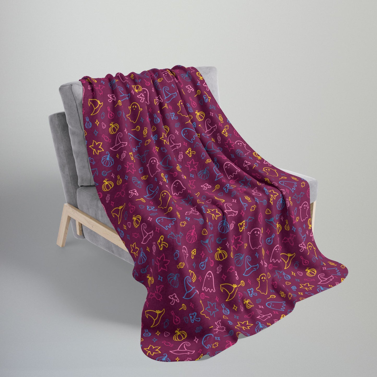 Pansexual Pride Halloween Fleece Sherpa Blanket