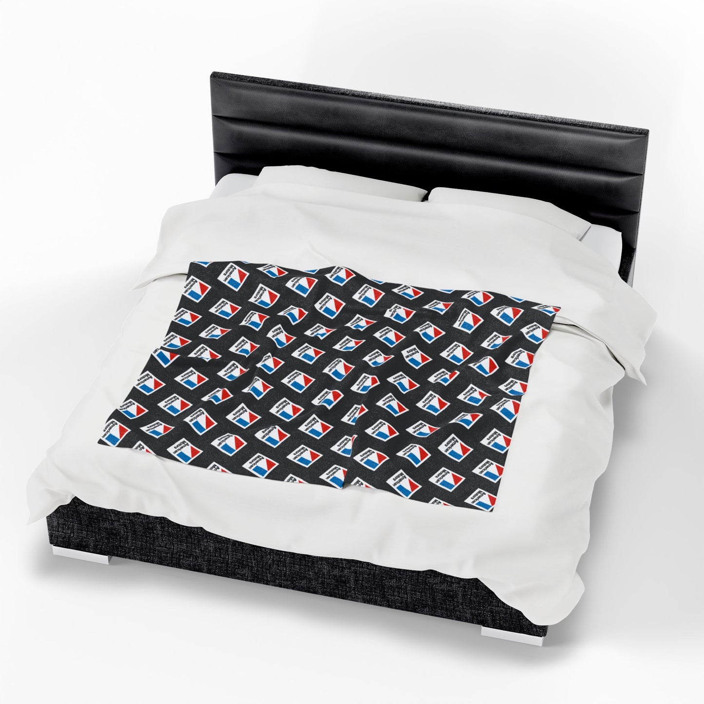 Velveteen Plush AMC Logo Black Blanket