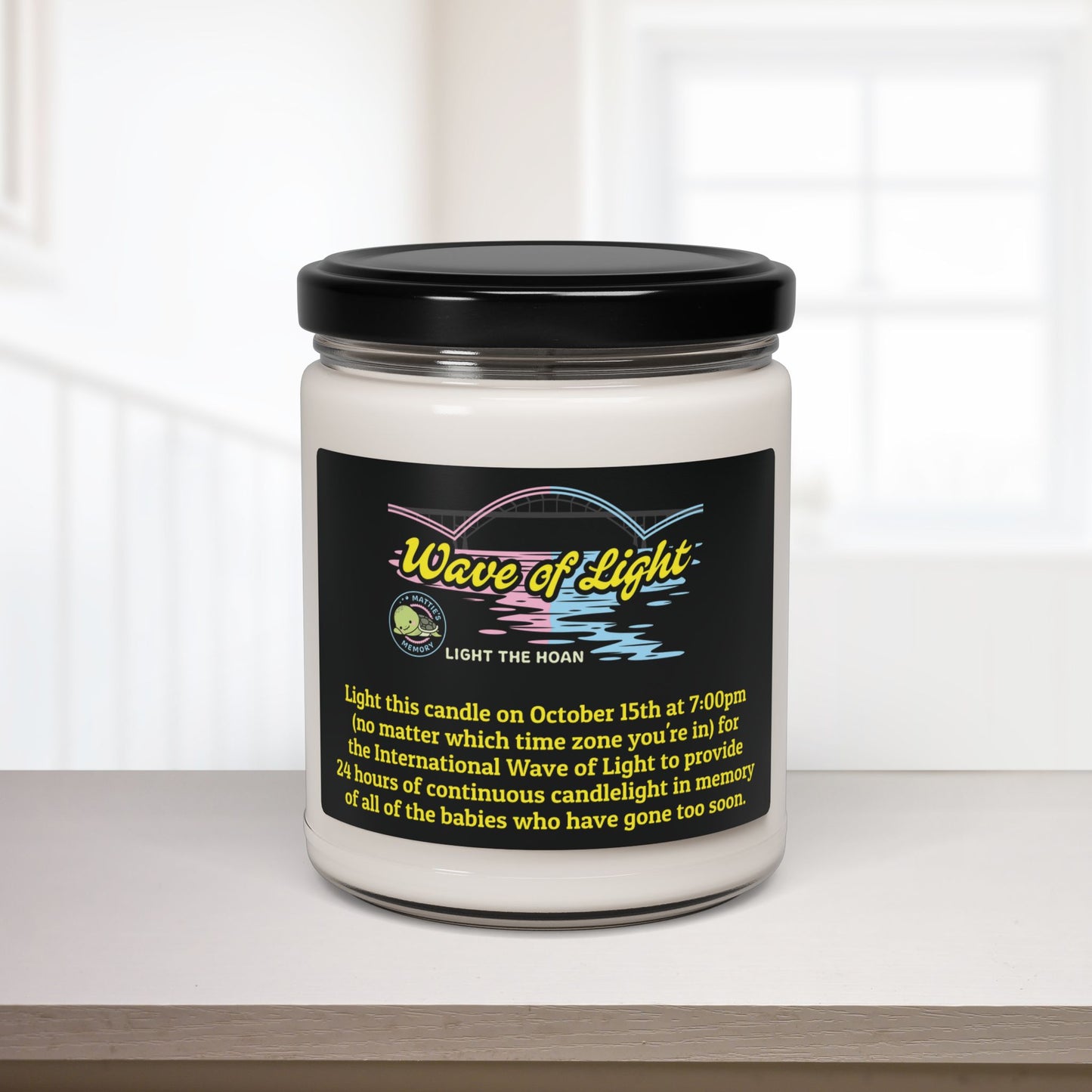 Mattie’s Memory Wave of Light, Light the Hoan Bridge 9oz Candle, Milwaukee Wisconsin Infant & Pregnancy Loss Charity