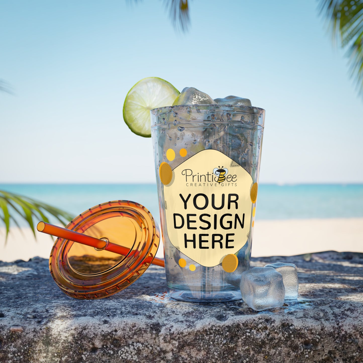 Custom 16oz Tumbler with Straw