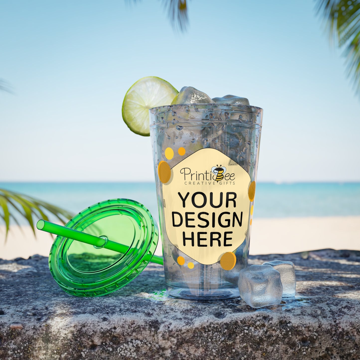 Custom 16oz Tumbler with Straw