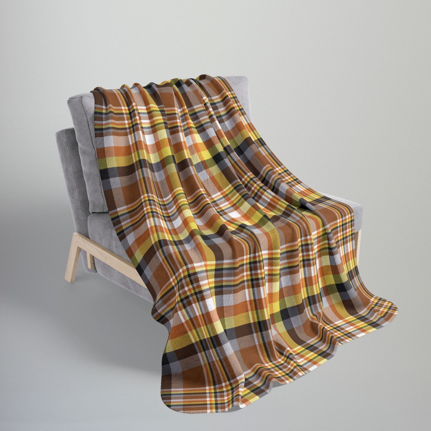 Bear Pride Plaid Fleece Sherpa Blanket