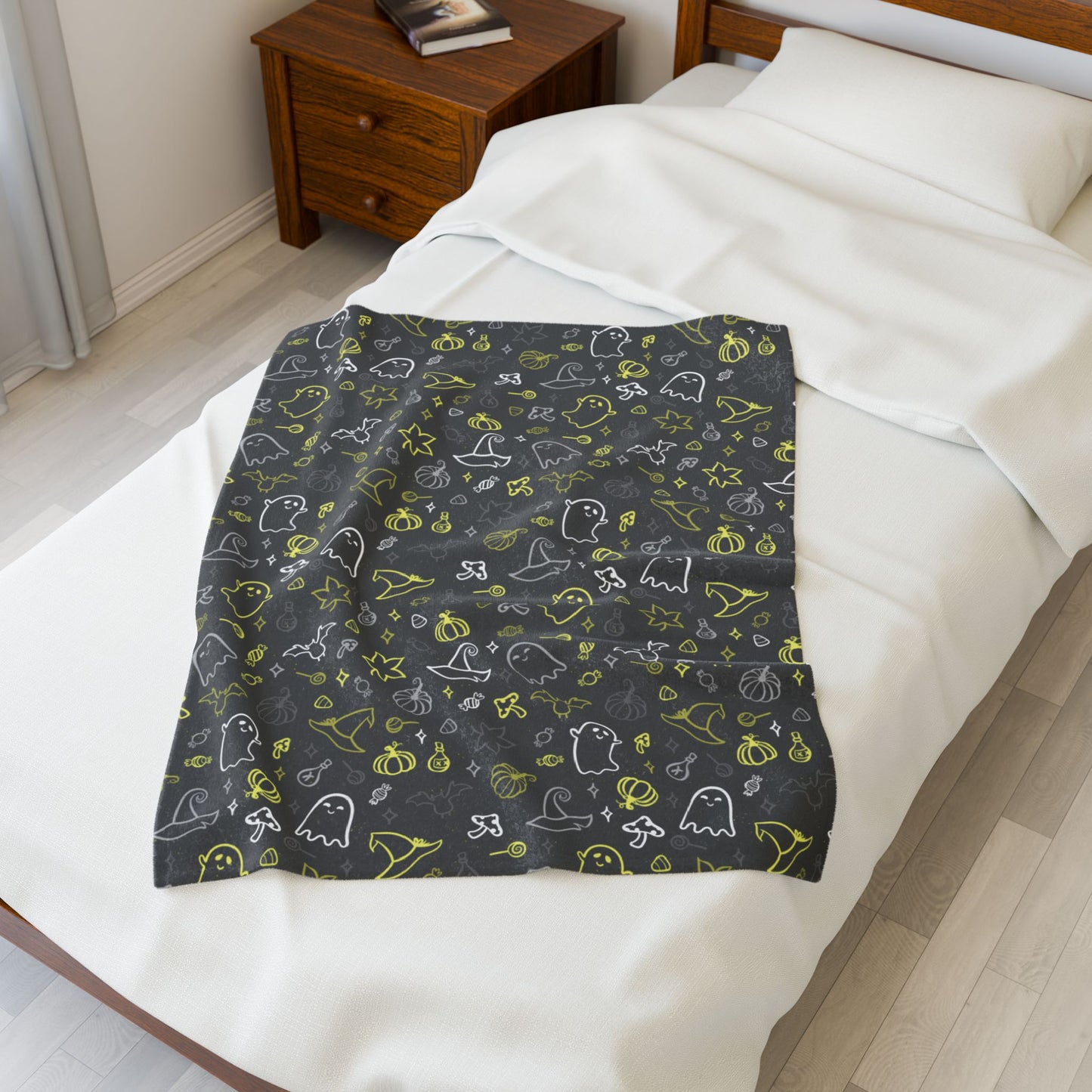 Demigender Pride Halloween Velveteen Plush Blanket