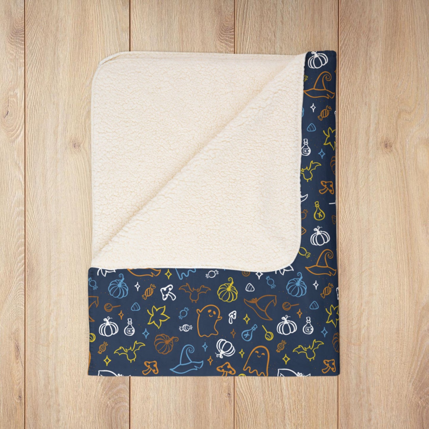 Aroace Halloween Fleece Sherpa Blanket