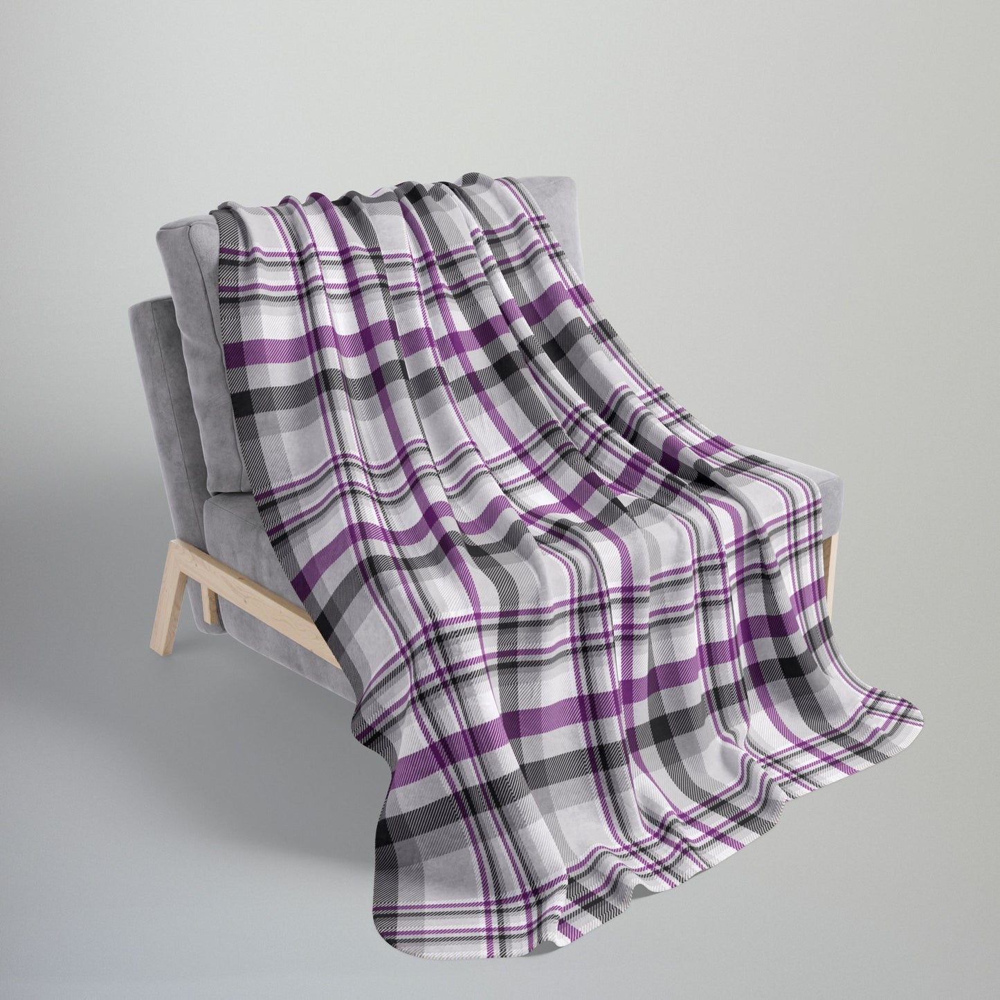 Asexual Pride Plaid Fleece Sherpa Blanket
