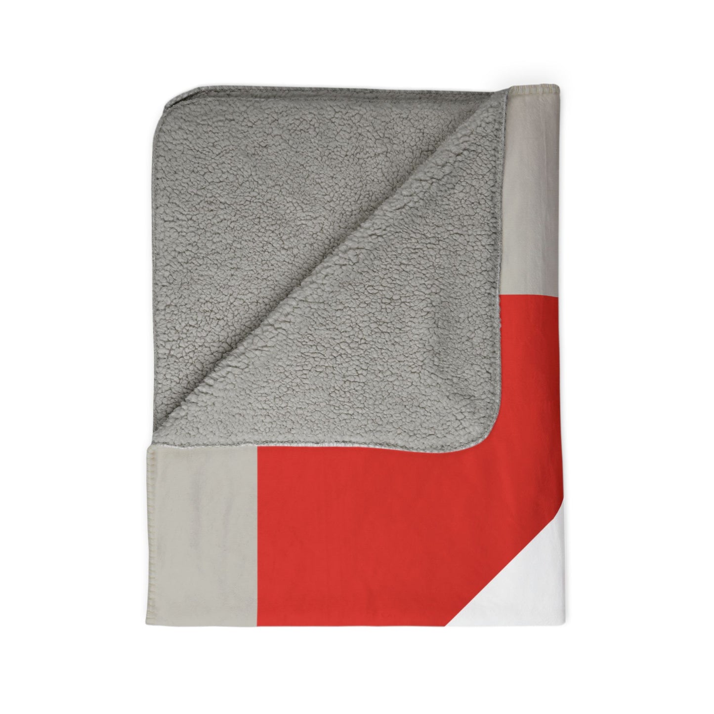 AMC Logo Greige Fleece Sherpa Blanket