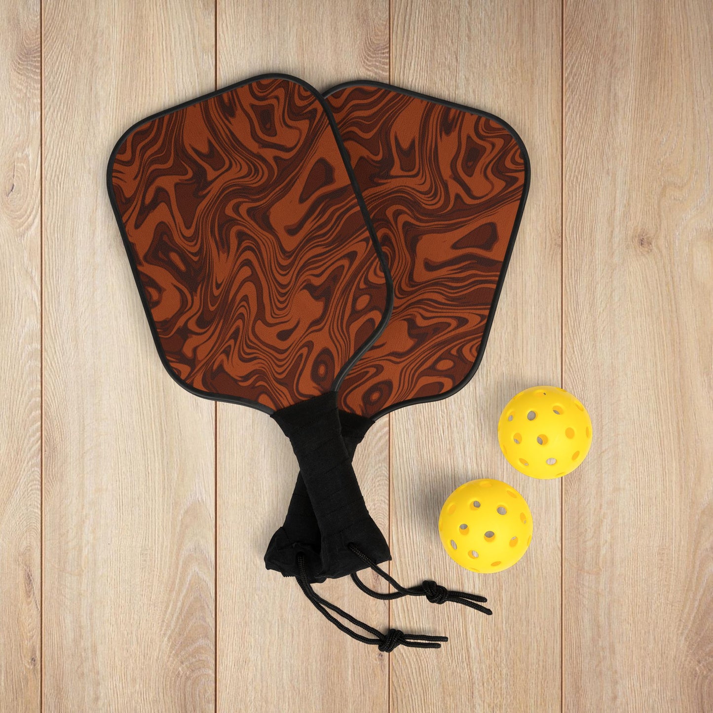 Brown Swirl Pickleball Paddles