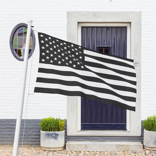 Black & White U.S.A. Flag