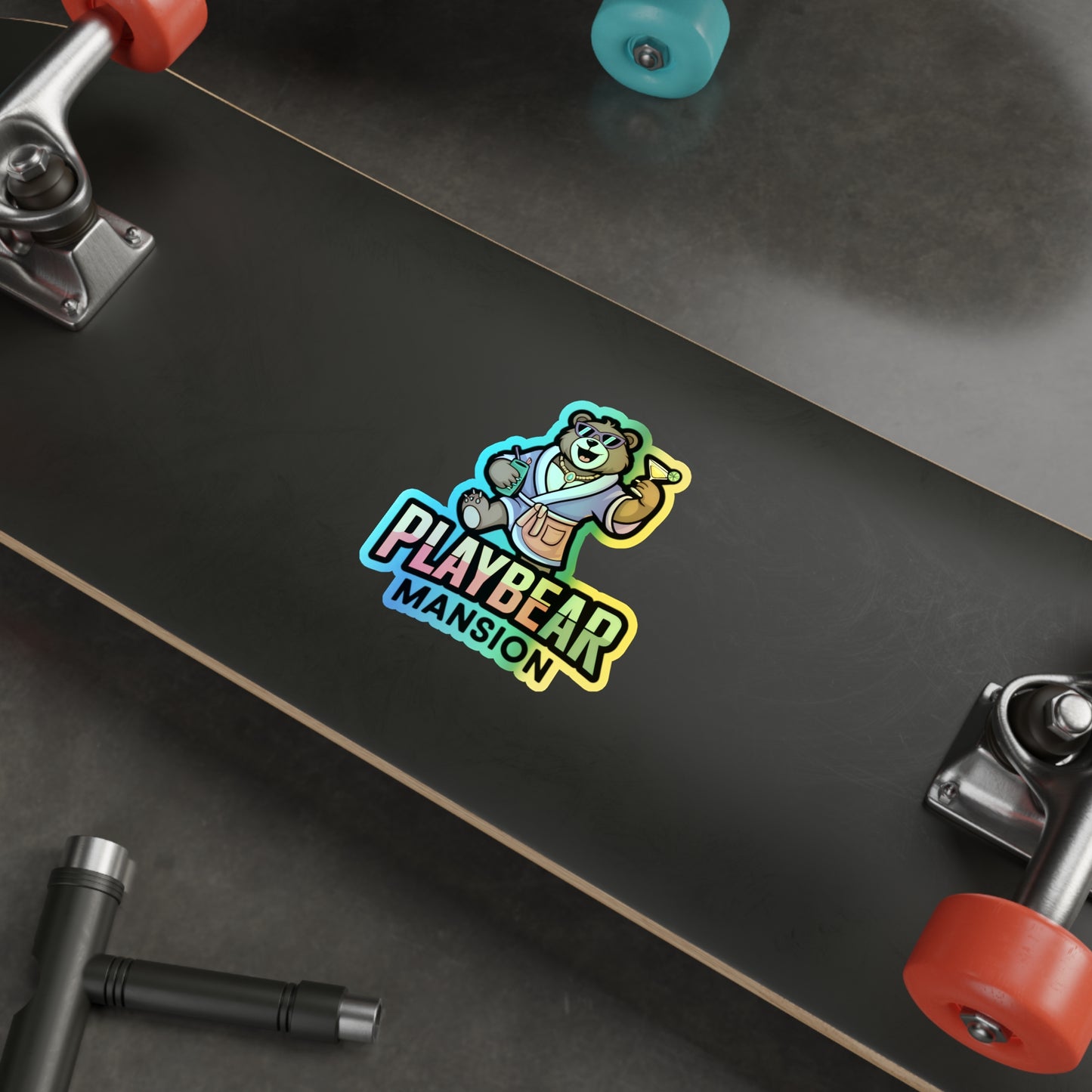 Holographic Playbear Mansion Stickers