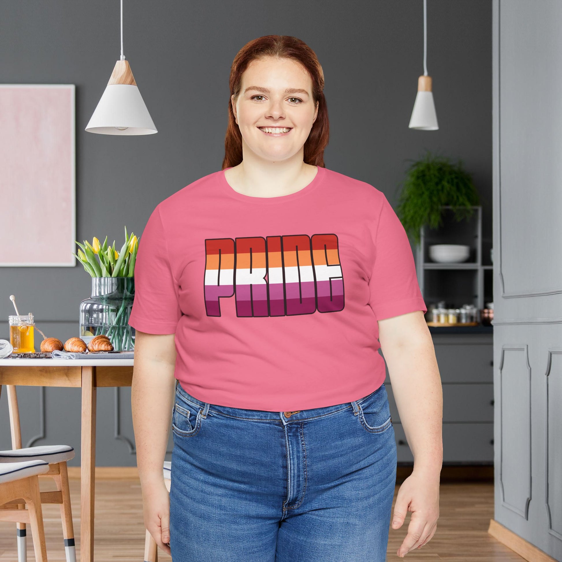 Lesbian Pride 5-Stripe Tee