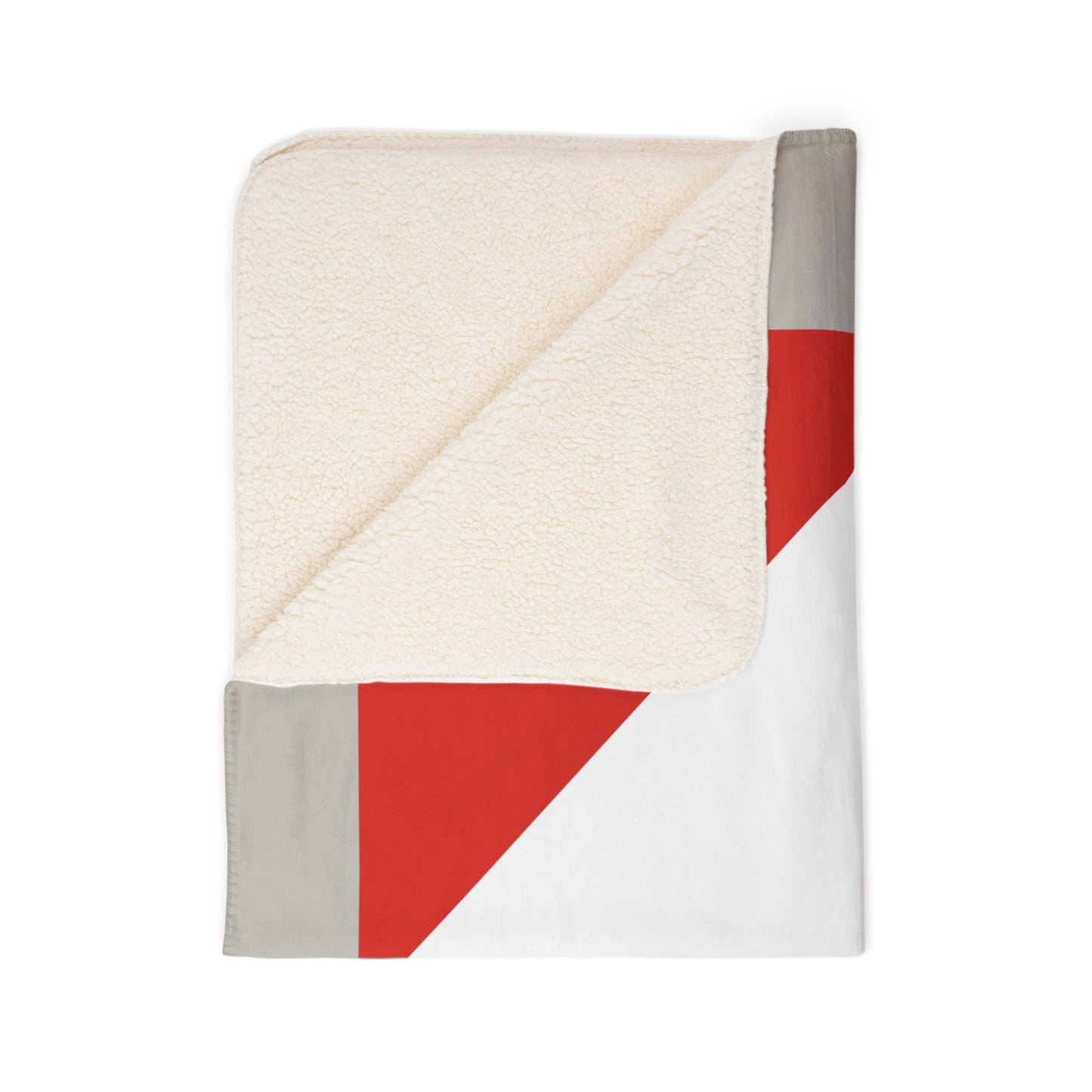 AMC Logo Greige Fleece Sherpa Blanket